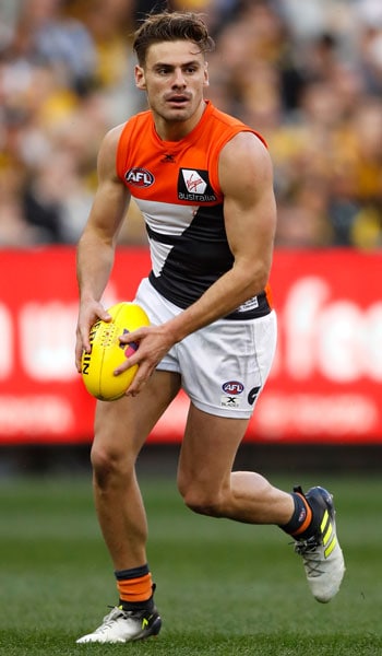 PROF-COGSseasonreview.jpg GIANTS vice captain Stephen Coniglio in action during the 2017 preliminary final. - Stephen Coniglio,GWS Giants